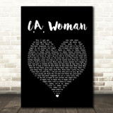 The Doors L.A. Woman Black Heart Song Lyric Print
