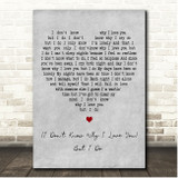Clarence 'Frogman' Henry (I Dont Know Why) But I Do Grey Heart Song Lyric Print