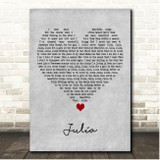 Colony House Julia Grey Heart Song Lyric Print
