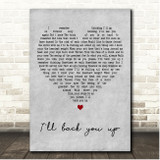 Dave Matthews band I'll back you up Grey Heart Song Lyric Print