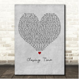 Deacon Blue Closing Time Grey Heart Song Lyric Print
