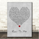 Dionne Warwick Run To Me Grey Heart Song Lyric Print