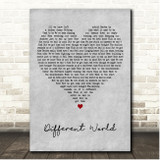 Alan Walker Different World Grey Heart Song Lyric Print