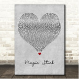 50 Cent Magic Stick Grey Heart Song Lyric Print