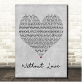 Elijah Kelley, Amanda Bynes, Zac Efron & Nikki Blonsky Without Love Grey Heart Song Lyric Print