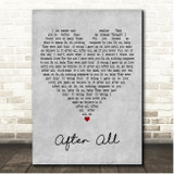 Elton John & Charlie Puth After All Grey Heart Song Lyric Print