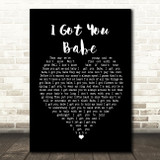 UB40 I Got You Babe Black Heart Song Lyric Print