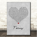 Emmas Imagination Focus Grey Heart Song Lyric Print