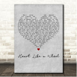 Eric Church Heart Like a Wheel Grey Heart Song Lyric Print