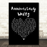 Vera Lynn Anniversary Waltz Black Heart Song Lyric Print