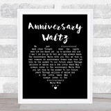 Vera Lynn Anniversary Waltz Black Heart Song Lyric Print