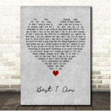 Flaw Best I Am Grey Heart Song Lyric Print