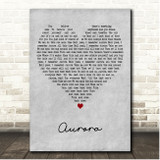 Foo Fighters Aurora Grey Heart Song Lyric Print