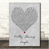 George Ezra Pretty Shining People Grey Heart Song Lyric Print