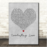 Howard Jones Everlasting Love Grey Heart Song Lyric Print