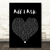 Adele All I Ask Black Heart Song Lyric Print