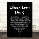 Alison Limerick Where Love Lives Black Heart Song Lyric Print