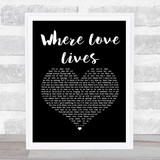 Alison Limerick Where Love Lives Black Heart Song Lyric Print