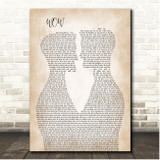 Kylie Minogue Wow Gay Male Couple Song Lyric Print