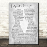Birdy I only want to be with you Grey Gay Plain Couple Song Lyric Print
