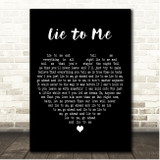 Johnny Lang Lie to Me Black Heart Song Lyric Print