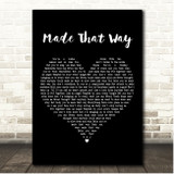 Jordan Davis Made That Way Black Heart Song Lyric Print