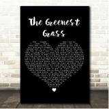 Joshua Radin The Greenest Grass Black Heart Song Lyric Print
