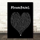 Biffy Clyro Mountains Black Heart Song Lyric Print