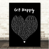 Judy Garland Get Happy Black Heart Song Lyric Print