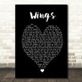 Birdy Wings] Black Heart Song Lyric Print