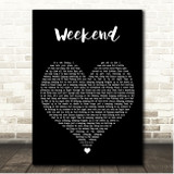 Kane Brown Weekend Black Heart Song Lyric Print