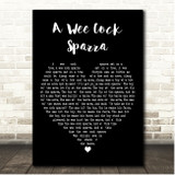 Kenneth McKellar A Wee Cock Sparra Black Heart Song Lyric Print