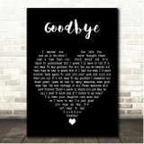 Kenny Rogers Goodbye Black Heart Song Lyric Print