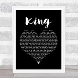 Blue October King Black Heart Song Lyric Print