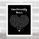 Bob Dylan Emotionally Yours Black Heart Song Lyric Print