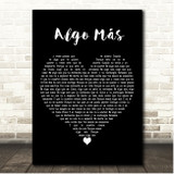 La Quinta Estación Algo Más Black Heart Song Lyric Print