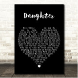 Loudon Wainwright III Daughter Black Heart Song Lyric Print