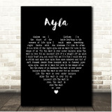 Maccabes Ayla Black Heart Song Lyric Print