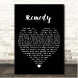 Augustana Remedy Black Heart Song Lyric Print