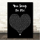 Marc Anthony You Sang to Me Black Heart Song Lyric Print