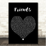 Marshmello & Anne-Marie Friends Black Heart Song Lyric Print