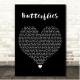 MAX & Ali Gatie Butterflies Black Heart Song Lyric Print