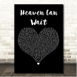 Michael Jackson Heaven Can Wait Black Heart Song Lyric Print