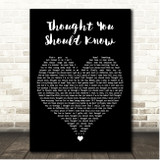 Morgan Wallen Thought You Should Know Black Heart Song Lyric Print