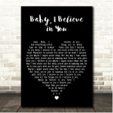 New Kids on the Block Baby, I Believe in You Black Heart Song Lyric Print