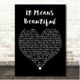 Original West End Cast of Everybodys Talking About Jamie It Means Beautiful Black Heart Song Lyric Print