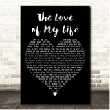 Pandora The Love of My Life Black Heart Song Lyric Print