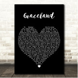 Paul Simon Graceland Black Heart Song Lyric Print