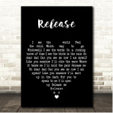 Pearl Jam Release Black Heart Song Lyric Print