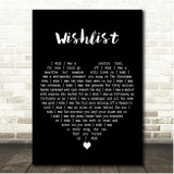 Pearl Jam Wishlist Black Heart Song Lyric Print